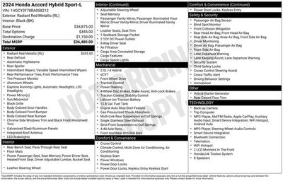 2024 Honda Accord Hybrid Sport-L