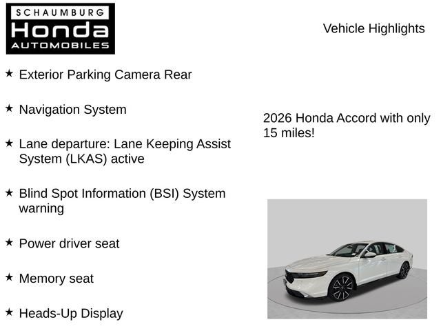 2026 Honda Accord Hybrid Touring