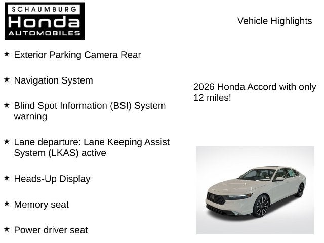 2026 Honda Accord Hybrid Touring