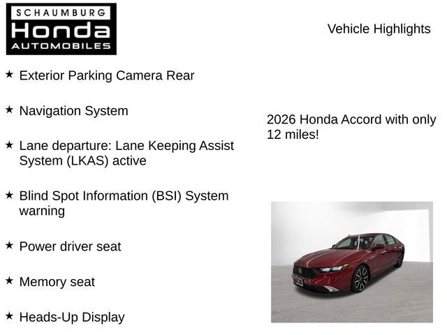 2026 Honda Accord Hybrid Touring