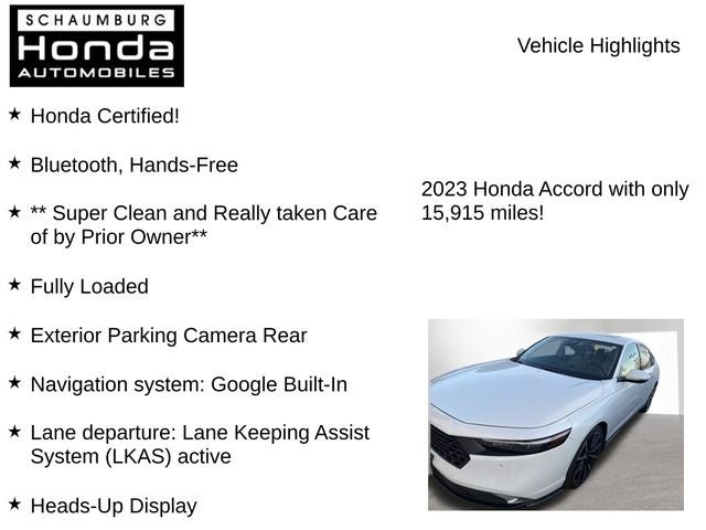 2023 Honda Accord Hybrid Touring