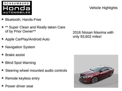 2016 Nissan Maxima SR