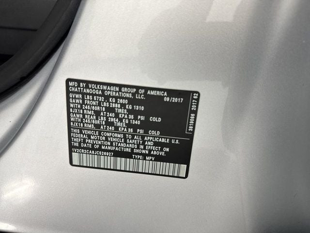 2018 Volkswagen Atlas 3.6L V6 SE