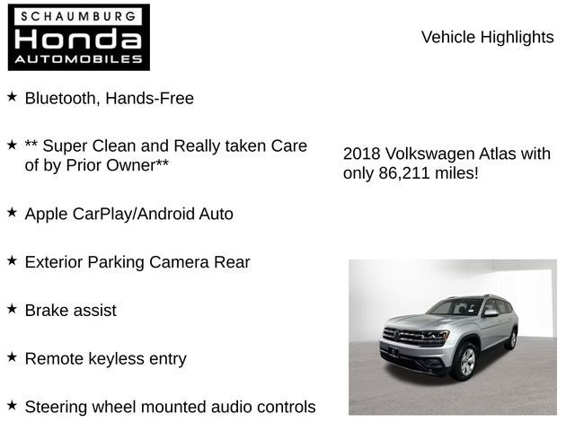 2018 Volkswagen Atlas 3.6L V6 SE
