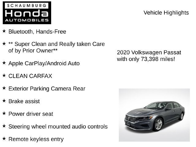 2020 Volkswagen Passat 2.0T SE