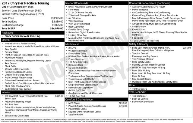 2017 Chrysler Pacifica Touring