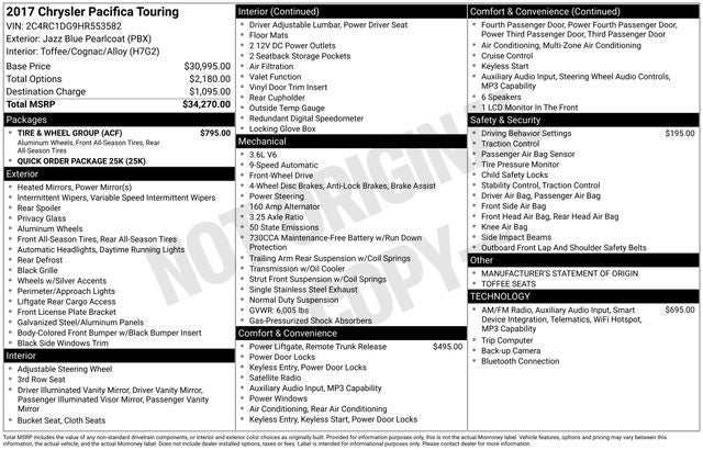 2017 Chrysler Pacifica Touring