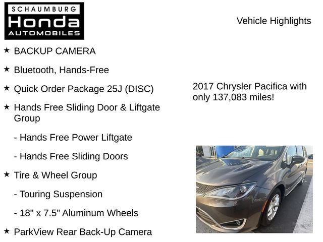 2017 Chrysler Pacifica Touring L Plus