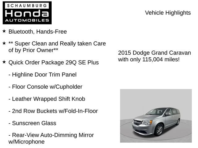 2015 Dodge Grand Caravan SE Plus
