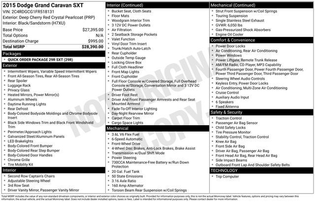2015 Dodge Grand Caravan SXT