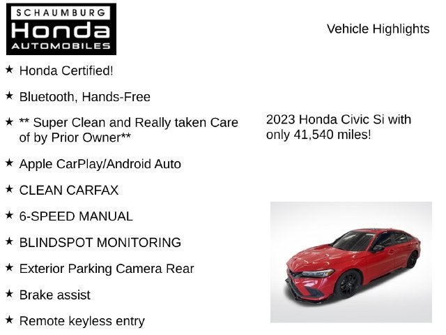 2023 Honda Civic Si