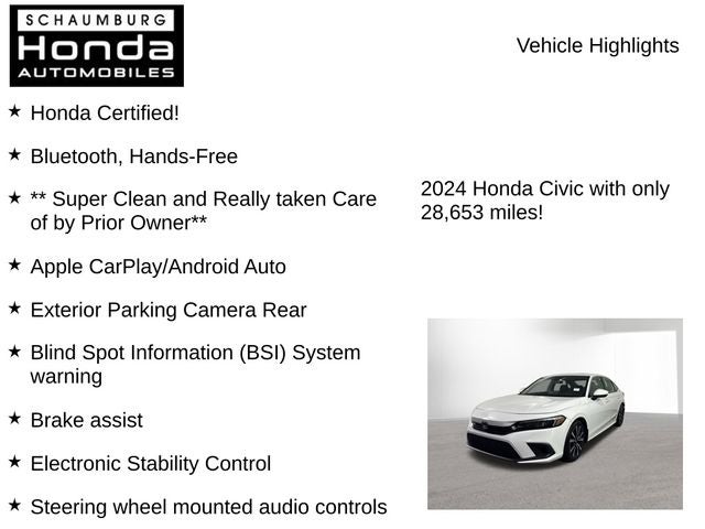 2024 Honda Civic EX - Photo 14