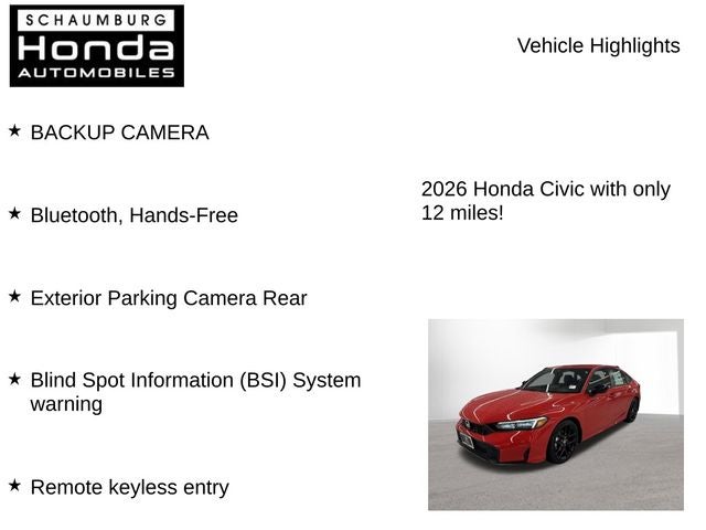 2026 Honda Civic Sport