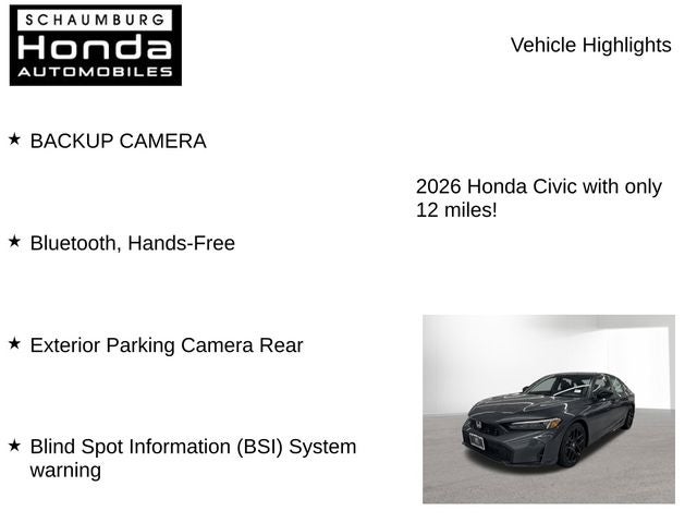 2026 Honda Civic Sport