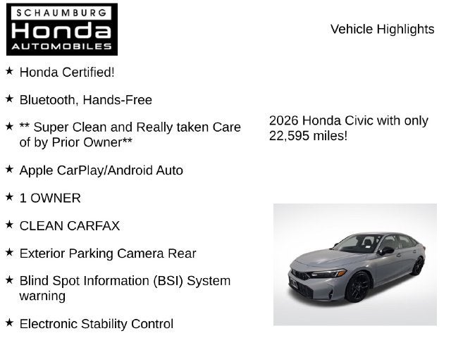 2026 Honda Civic Sport