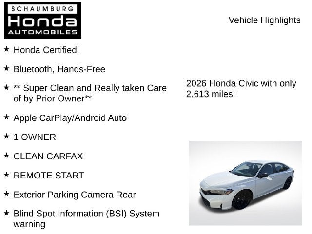 2026 Honda Civic Sport