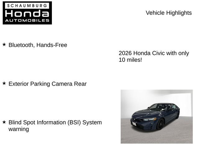 2026 Honda Civic Sport