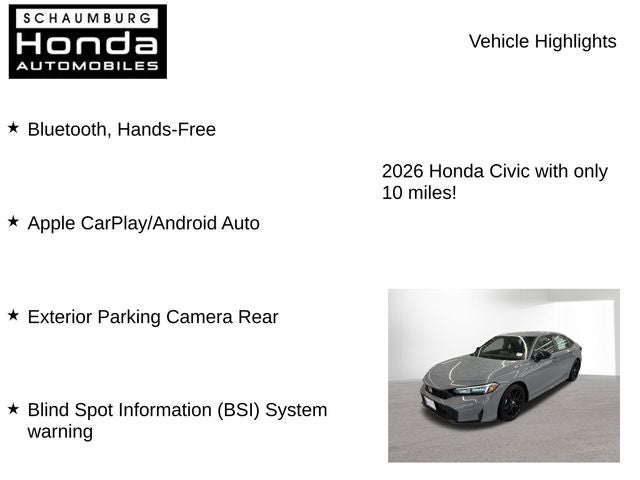 2026 Honda Civic Sport