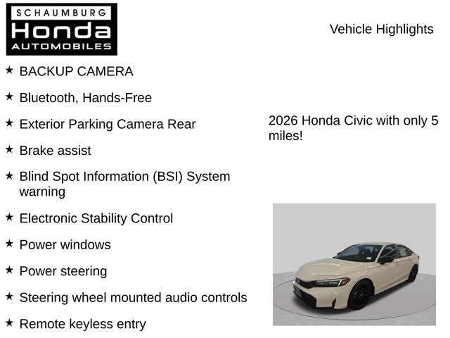 2026 Honda Civic Sport