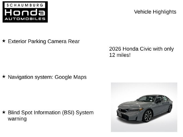 2026 Honda Civic Hybrid Sport Touring