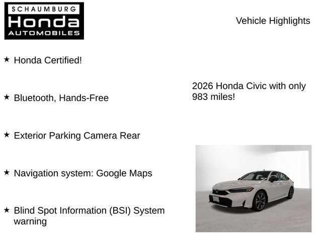2026 Honda Civic Hybrid Sport Touring