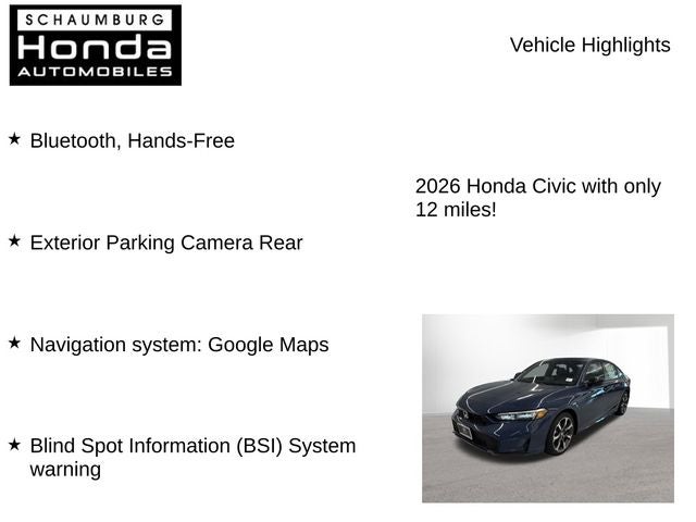 2026 Honda Civic Hybrid Sport Touring