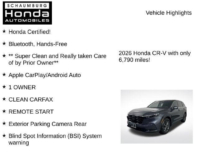 2026 Honda CR-V EX-L