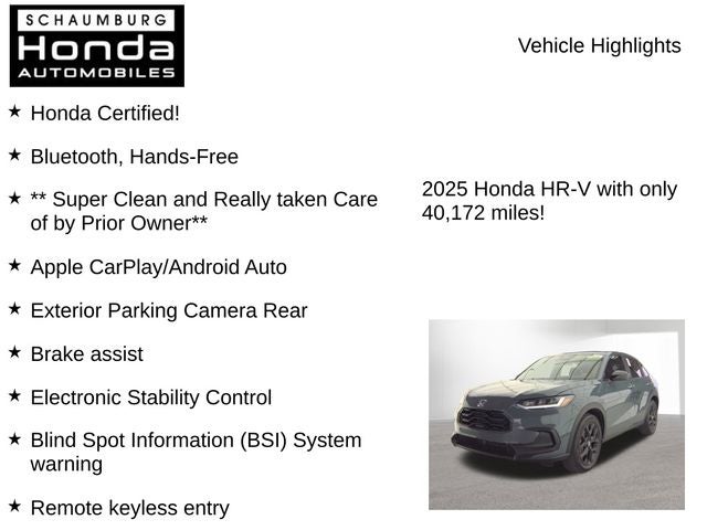 2025 Honda HR-V Sport