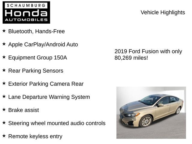 2019 Ford Fusion SE