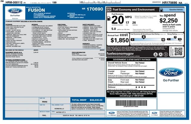 2017 Ford Fusion Sport