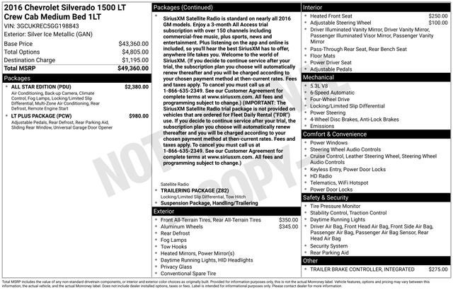 2016 Chevrolet Silverado 1500 LT LT1