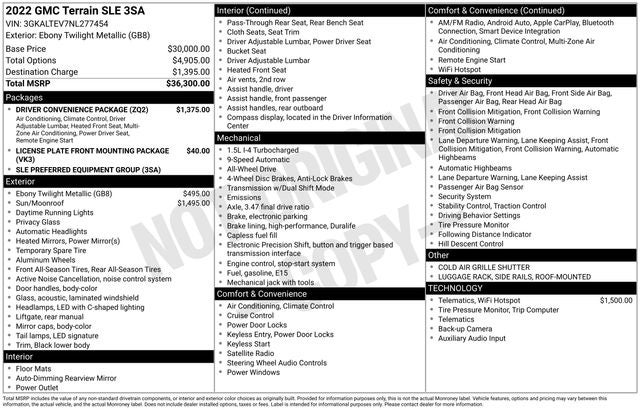 2022 GMC Terrain SLE