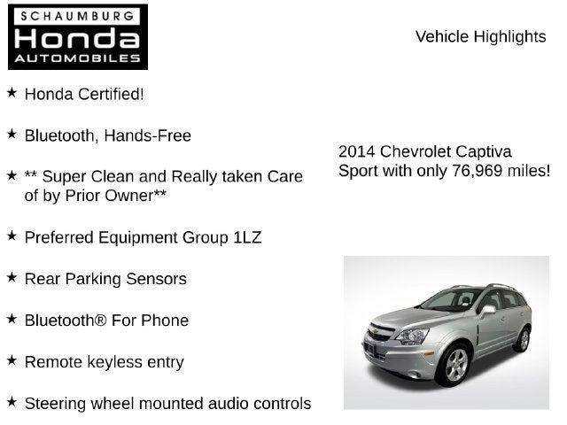 2014 Chevrolet Captiva Sport LTZ