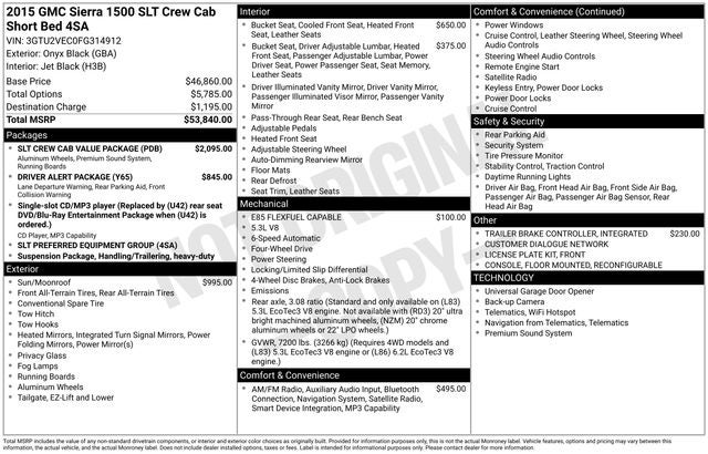 2015 GMC Sierra 1500 SLT
