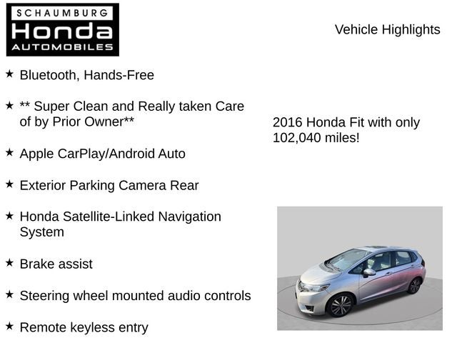 2016 Honda Fit EX-L w/Navigation