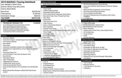 2015 Mazda Mazda3 i Touring