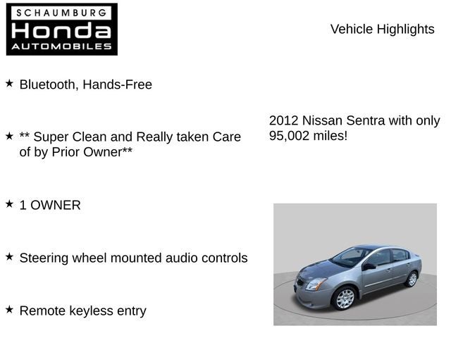 2012 Nissan Sentra 2.0 S