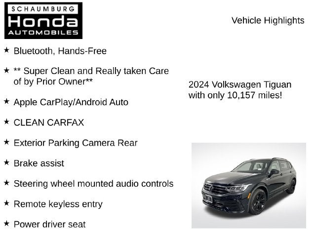 2024 Volkswagen Tiguan 2.0T SE R-Line Black