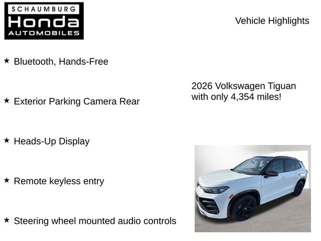 2026 Volkswagen Tiguan 2.0T SE R-Line Black