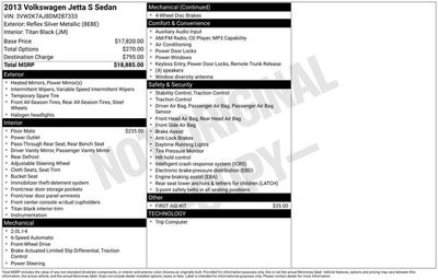 2013 Volkswagen Jetta 2.0L S