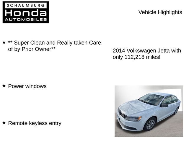 2014 Volkswagen Jetta 2.0L S