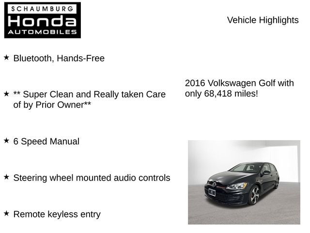 2016 Volkswagen Golf GTI S
