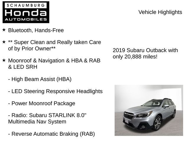 2019 Subaru Outback 2.5i Limited