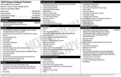 2025 Subaru Outback Premium
