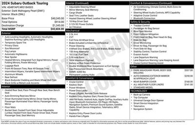 2024 Subaru Outback Touring