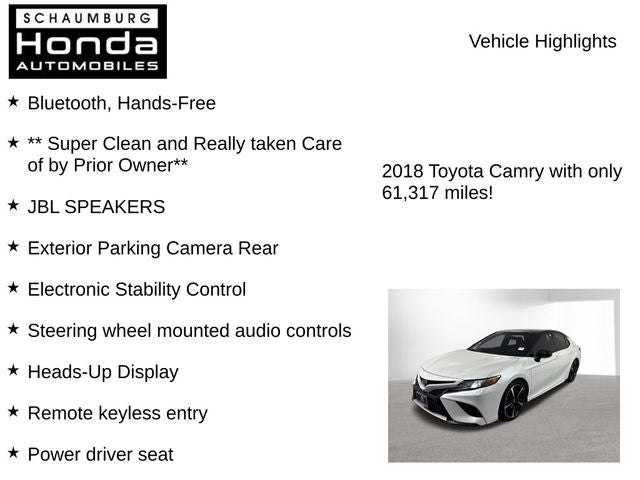 2018 Toyota Camry XSE V6