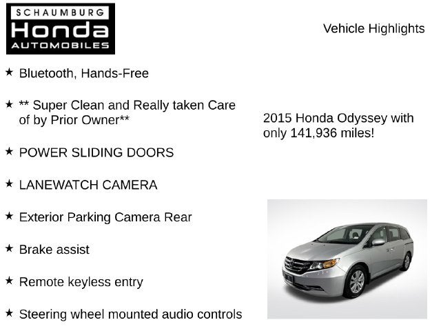 2015 Honda Odyssey EX