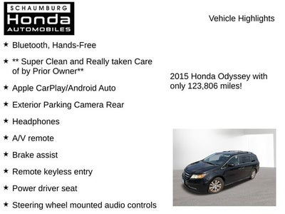 2015 Honda Odyssey EX-L w/Rear Entertainment System