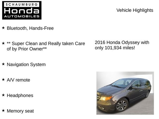 2016 Honda Odyssey Touring Elite