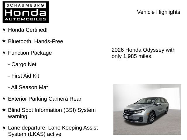 2026 Honda Odyssey EX-L